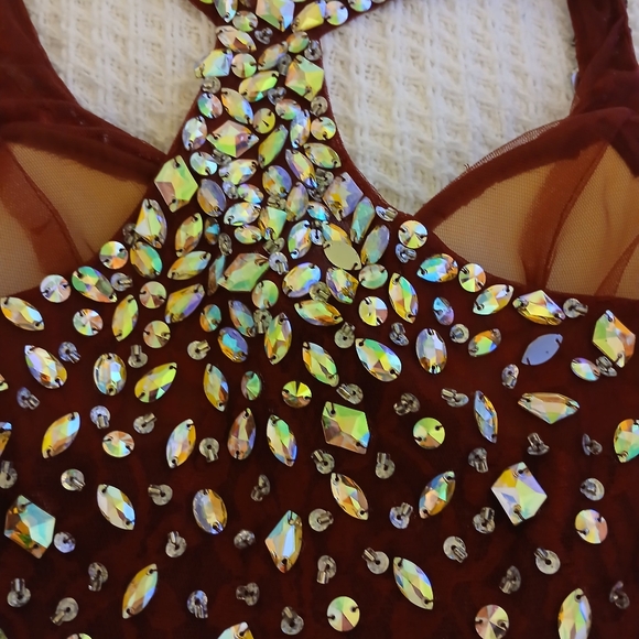 Iridescent rhinestone dress Prom/ Formal/wedding - Picture 5 of 5